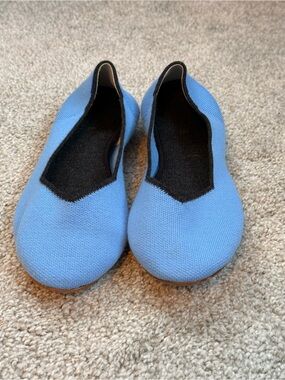 Rothy’s The Daily Ice Blue Merino Wool Flats Women’s 10.5 EUC